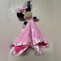 Disney Other | Disney Baby Minnie Mouse Security Blanket 13x13” | Color: Black/Pink | Size: Osbb