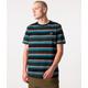Fred Perry Mens Bold Stripe T-Shirt - Colour: Q20 Night Green - Size: Medium