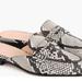 J. Crew Shoes | Jcrew Academy Penny Loafer Mules In Snake-Embossed Leather | Color: Gray/White | Size: 7