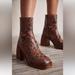 Free People Shoes | Free People Ruby Shine Platform Boots. Size 39. Brown Snake. Nib Nwt | Color: Black/Brown | Size: 9