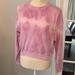 American Eagle Outfitters Tops | American Eagle Pink Tie Dye Cropped Sweatshirt, Size Xs | Color: Pink | Size: Xs