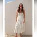 Madewell Dresses | Madewell Eyelet Lucie Tie-Strap Tiered Midi Dress Size Large Euc M0490 | Color: Cream | Size: L