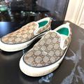 Gucci Shoes | Gucci Monogram Tennis 1977 Slip-On Sneaker | Color: Tan | Size: 8