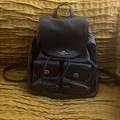 Coach Bags | Medium Leather Coach Gray Backpack With Adjustable Straps And Two Front Pockets. | Color: Gray | Size: Os