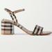 Burberry Shoes | Burberry Checked Leather Sandals | Color: Red | Size: 7.5