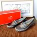 Coach Shoes | Nib Women's Coach "Fortunata" Warm Pewter Pebbled Leather Driving Mocs. Size 10m | Color: Silver | Size: 10