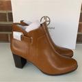 Giani Bernini Shoes | Giani Bernini Womens Artemy Chestnut Leather Ankle Boots Shoes Us 10 M New | Color: Tan | Size: 10