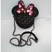 Disney Bags | Disney Lounge Fly Minnie Mouse Hipster Crossbody Purse Black Red White Studds | Color: Black/Red | Size: Os