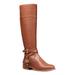 Michael Kors Shoes | Michael Kors Womens Brown Strap Preston Almond Block Heel Leather Riding Boot 11 | Color: Brown | Size: 11