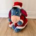 Disney Toys | Disney Store Eeyore Santas Little Helper Christmas Plush Stuffed Animal Vtg Nwt | Color: Blue/Red | Size: 12”
