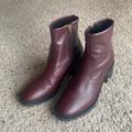 Coach Shoes | Coach Burgundy Heeled Boots | Color: Purple/Red | Size: 7.5