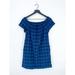 Madewell Dresses | Madewell Off The Shoulder Plaid Dress Blue Black Size 0 | Color: Black/Blue | Size: 0