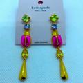 Kate Spade Jewelry | Kate Spade Earrings | Color: Gold/Green/Pink/Yellow | Size: 2 1/2” Drop