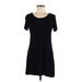 Olivia Rae Casual Dress - A-Line Scoop Neck Short sleeves: Black Print Dresses - Women's Size Medium