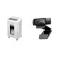 Fellowes Aktenvernichter 12Ms, 12 Blatt Minicut (P4), Papierschredder für Büro & Logitech C920 HD PRO Webcam, Full-HD 1080p, 78° Sichtfeld, Autofokus
