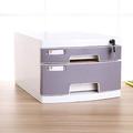 File cabinets Flat Flat Cabinet Storage Box Information Furniture Archive Cabinet 2 Drawers Plastic Desktop With Lock Drawer Type High Capacity Can Store A4 Files bookcase (Color : 1) (1)