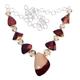 SILCASA Mookaite Citrine Gemstone Necklace for Women Handmade Custom Jewelry Party Gift for Her 22"