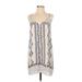 Aqua Casual Dress - Shift V Neck Sleeveless: Ivory Dresses - Women's Size Small