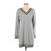 Soho Street New York & Company Casual Dress - Shift: Gray Dresses - Women's Size Small