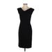 Banana Republic Casual Dress - Sheath: Black Solid Dresses - Women's Size 0