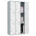 Dsarui Metal 3 - Tier 35.43" School Locker w/ Built In Key Lock Metal in Gray | 70.87 H x 35.43 W x 16.54 D in | Wayfair D9GYG-huibai