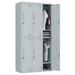 Dsarui Metal 2 - Tier 35.43" School Locker w/ Built In Key Lock Metal in Gray | 70.87 H x 35.43 W x 16.54 D in | Wayfair D6GYG-hui