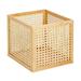 mDesign Natural Cane Kitchen Organizer Storage Bin w/ Handles Solid Wood in Brown | 11 H x 11.5 W x 12.8 D in | Wayfair 23546MDHS