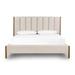 Birch Lane™ Desinae Solid Wood & Platform Bed Wood & /Upholstered/Polyester in Gray | 46 H x 70.25 W x 88.5 D in | Wayfair