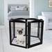 Petmaker 6-Panel Foldable Free Standing Pet Gate in Black/Brown | 31.5 H x 5.5 W in | Wayfair PET6311