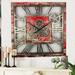 The Gears Clock Solid Wood Wall Clock Wood in Red | 24 H x 24 W x 4 D in | Wayfair TGC_AM-LI_24-S_Red Lava