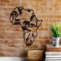 CIFbuy-Carte d'Animaux Africains en Fer Décoration Intérieure et Extérieure Idéale pour le Salon