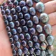 Perle de culture d'eau douce narnaturelle perles en pierre noire adt collier bricolage bracelet