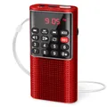 Mini radio FM de poche portable avec batterie aste clé numérique déterminer MP3 radios baladeur