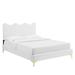 Current Performance Velvet Twin Platform Bed - East End Imports MOD-6727-WHI