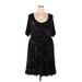 Torrid Casual Dress - A-Line Scoop Neck Short sleeves: Black Dresses - Women's Size 3X Plus