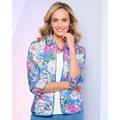 Draper's & Damon's Women's Fresh Cut Floral Jacket - Blue - PL - Petite