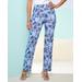 Draper's & Damon's Women's Slimtacular® Butterfly Printed Pants - Multi - PL - Petite