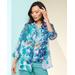 Draper's & Damon's Women's Zen Floral Big Shirt - Multi - PXL - Petite