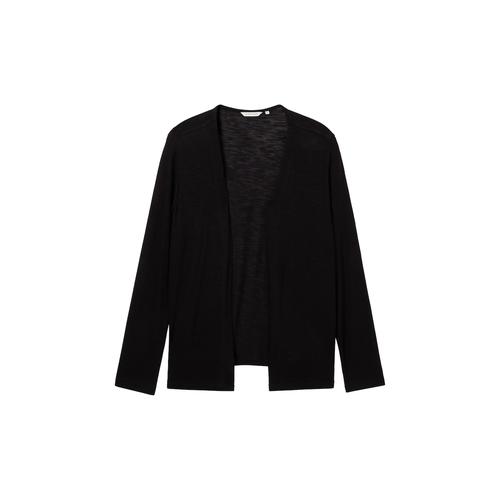 TOM TAILOR Damen Plus - Basic Cardigan, schwarz, Uni, Gr. 54