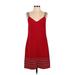 Ted Baker London Casual Dress - Mini V Neck Sleeveless: Red Dresses - Women's Size 4