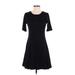 Old Navy Casual Dress - A-Line: Black Solid Dresses - Women's Size Small Petite