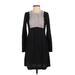 Simply Vera Vera Wang Casual Dress - Sweater Dress: Gray Marled Dresses - Women's Size Small