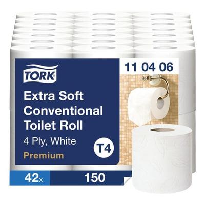 Toilettenpapier »Premium Extra Soft« 4-lagig 42 Rollen (7 Pack à 6 Rollen) schwarz, Tork