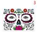 JETTINGBUY 1Pc Halloween Funny Face Tattoo Stickers Creative Horror Temporary Makeup Dance Death Spirit Face Stickers