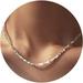 Captivating Shimmer: 14k White Gold Plated Silver Choker Necklace for Women - Fragments of Elegance in 14.5â€�+2â€� Length - Perfect Jewelry Accessory