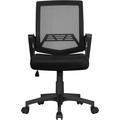 Mesh Desk Chair For Office Ergonomic Adjustable Task Chair With Rolling Casters Back Chair For Home Black