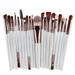 Deal!KANY Beauty Tool Makeup Brush Sets 20pcs/set Makeup Brush Sets tools Make-up Toiletry Kit Wool Make Up Brush Set Makeup Brushes Set Valentines Day Gifts for Girlfriend Yourself White 20PC Set