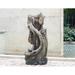 17.5x15.5x39.5" Indoor Outdoor Tree Trunk Fountain, Polyresin Rusitic Floor Standing Waterfall Fountain with Light