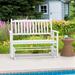 Costway Patio Glider Loveseat Chair Swing Rocking Bench with Slatted - See Details
