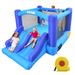 Inflatable Bounce House with Blower for 3-10 yr Kids, Bouncy Castle w/Double Slide - 12 x 8.2 x 5.5 ft